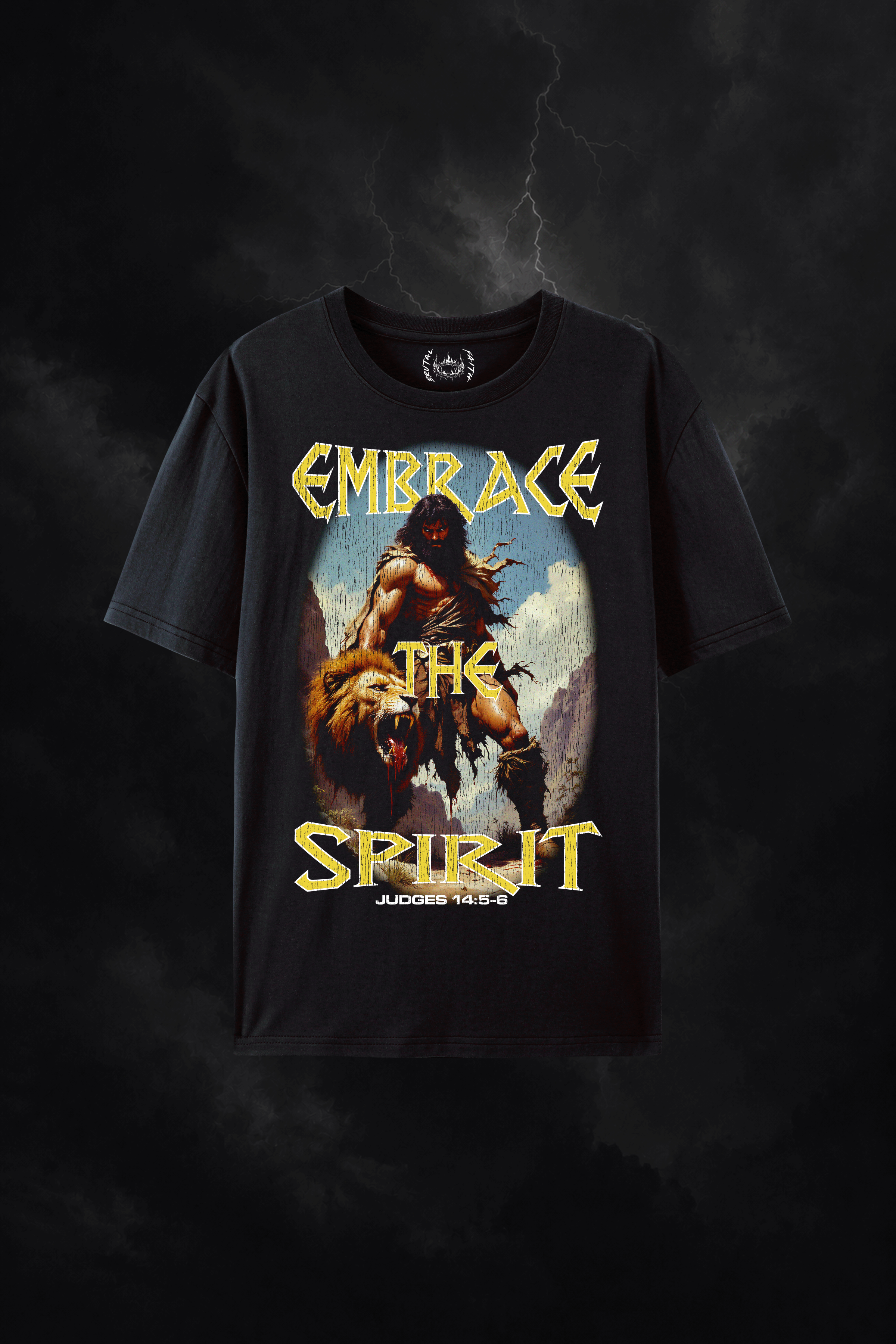 Embrace the Spirit shirt -black front view