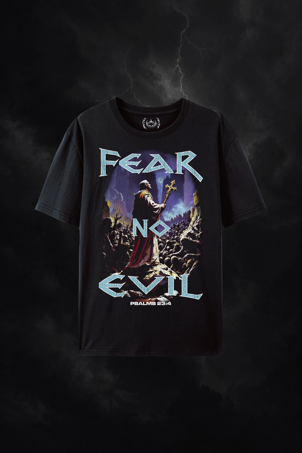 Fear No Evil shirt -black front view