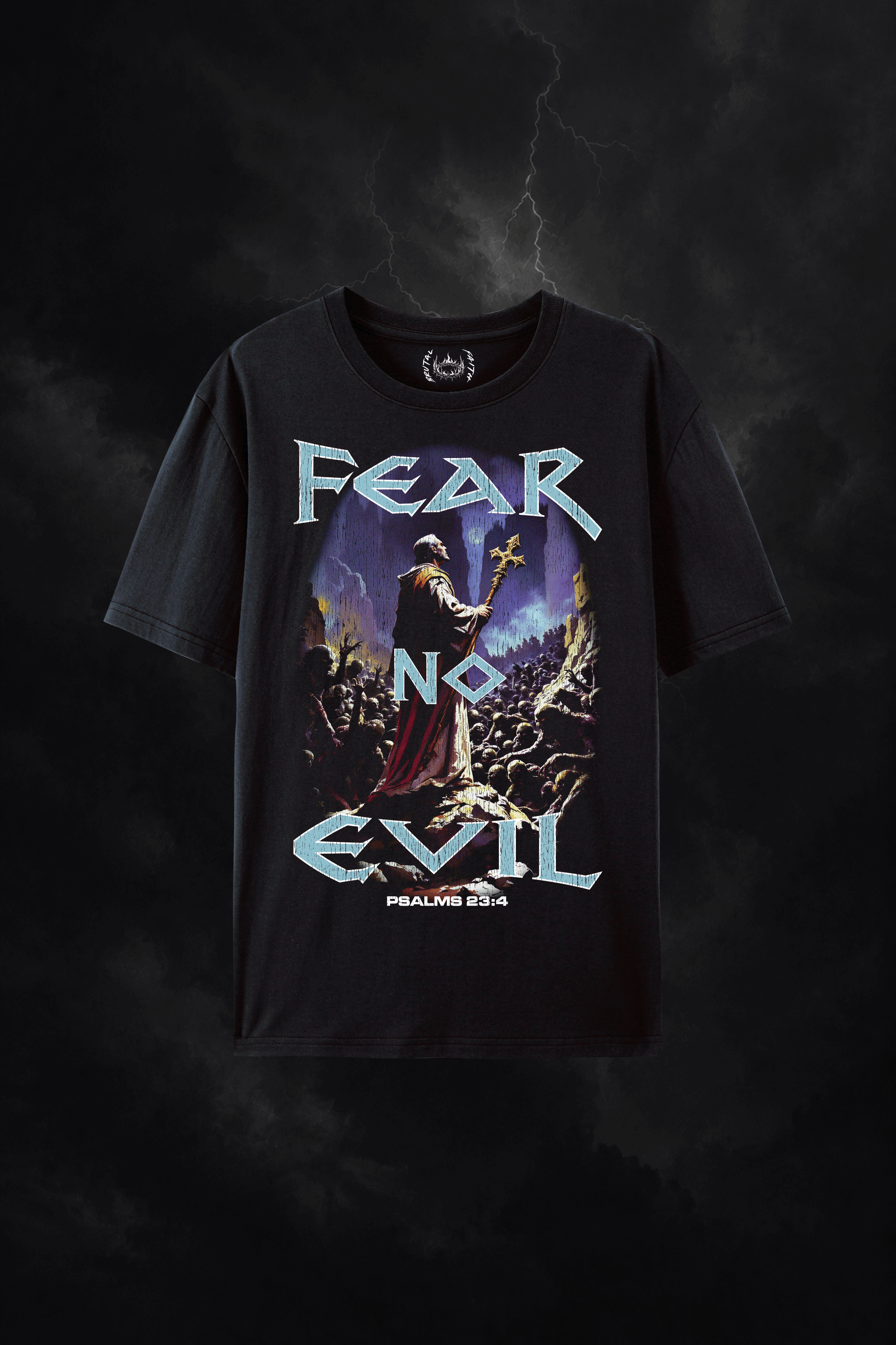 Fear No Evil shirt -black front view